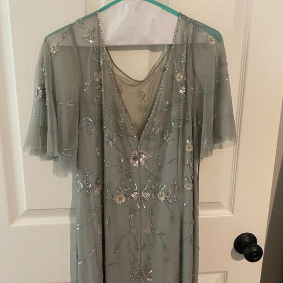 Adrianna Papell AP1E210246 - Beaded Illusion Neckline Gown - Picture 5 of 7